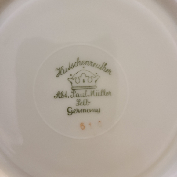 Paul Muller Floral Dessert & Saucer Set - Picture 3 of 5